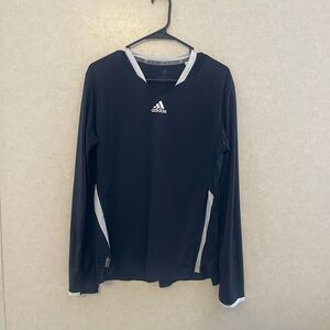 Adidas Men’s 2XL Black Sport Long Sleeve Training Shirt jersey Techfit